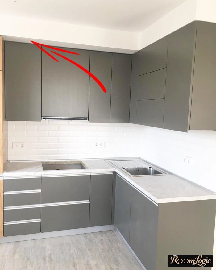 design of a 100 square feet kitchen in a panel house
