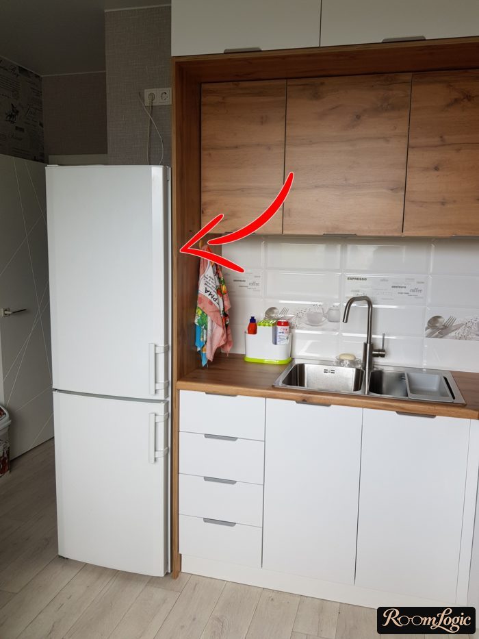 design of a 100 square feet kitchen in a panel house