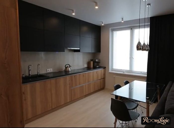 design of a 110 square feet kitchen with a window