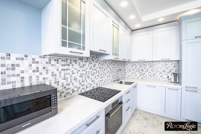 design of a 110 square feet kitchen with a window