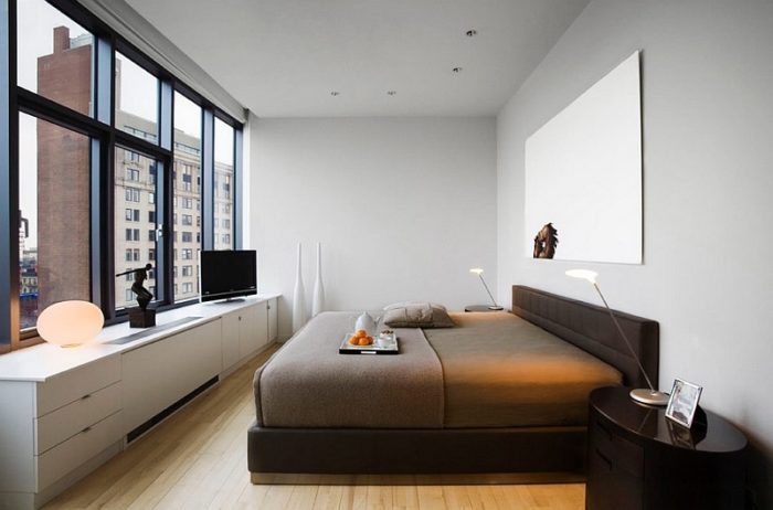 design of a bedroom without accessories