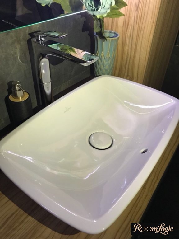 design of a modern flushmount sink in the bathroom