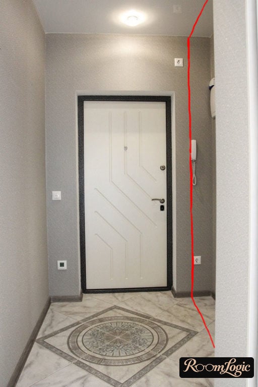 design of a narrow entryway - space for furniture