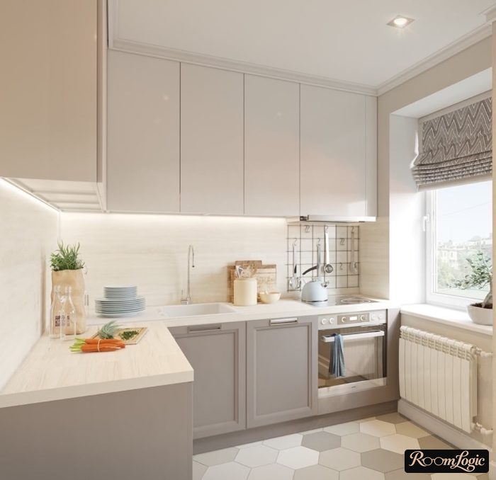 design of a small 100 square feet kitchen