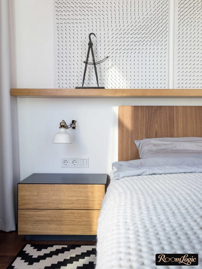design of a small bedroom with white furniture