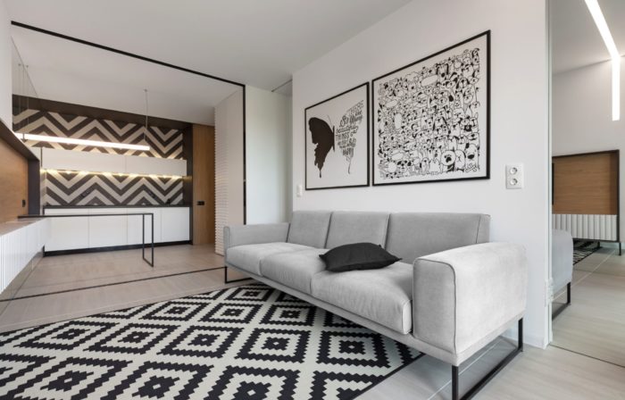 design of small living room optical illusion