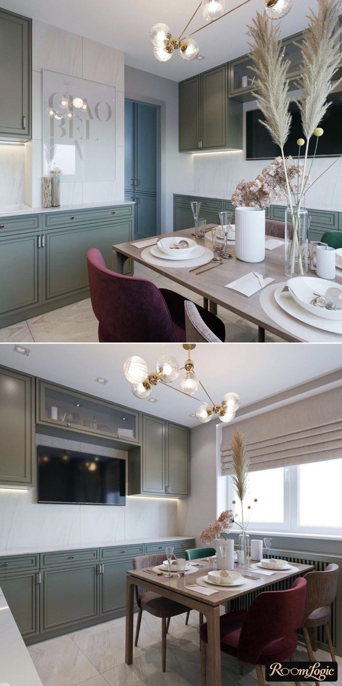 design project kitchen 130 square feet neoclassical style
