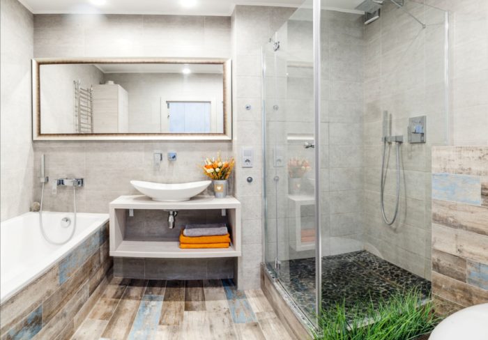 design rectangular tiles for bathroom