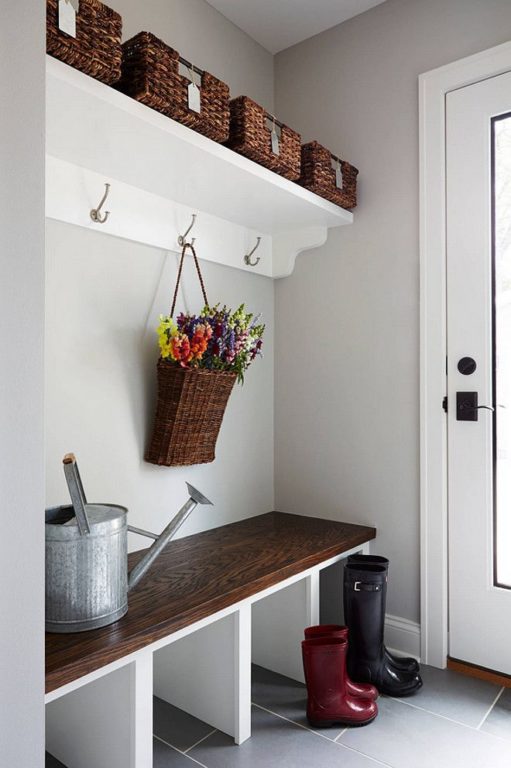 entryway bench with shoe storage