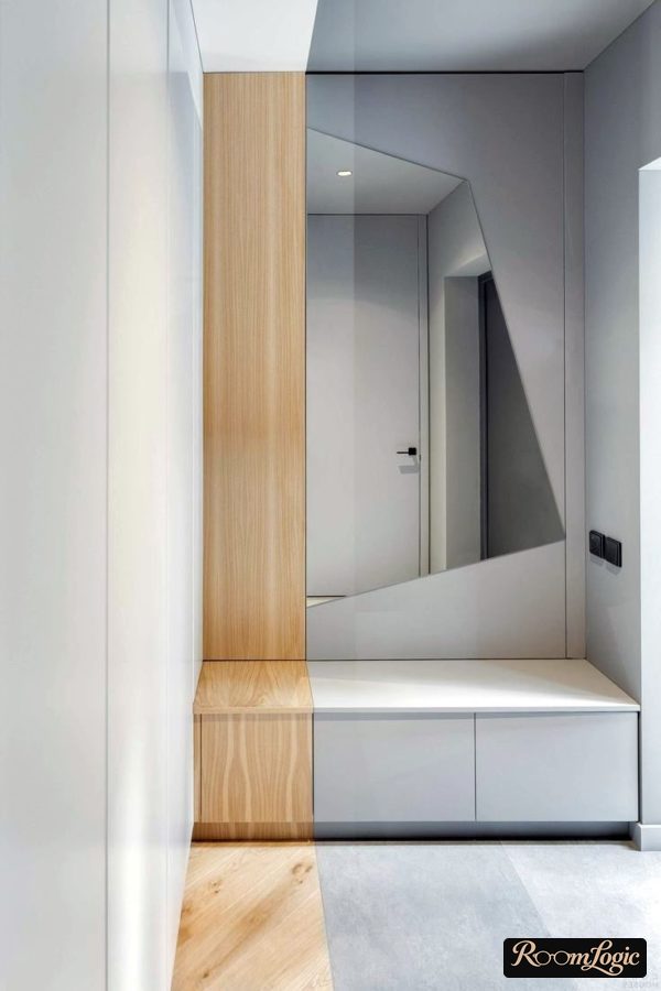 entryway design in an apartment in high-tech style