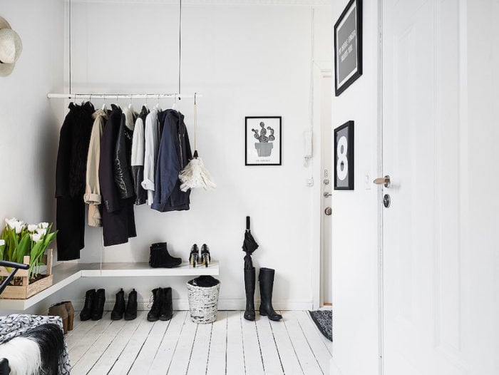 entryway in scandi style