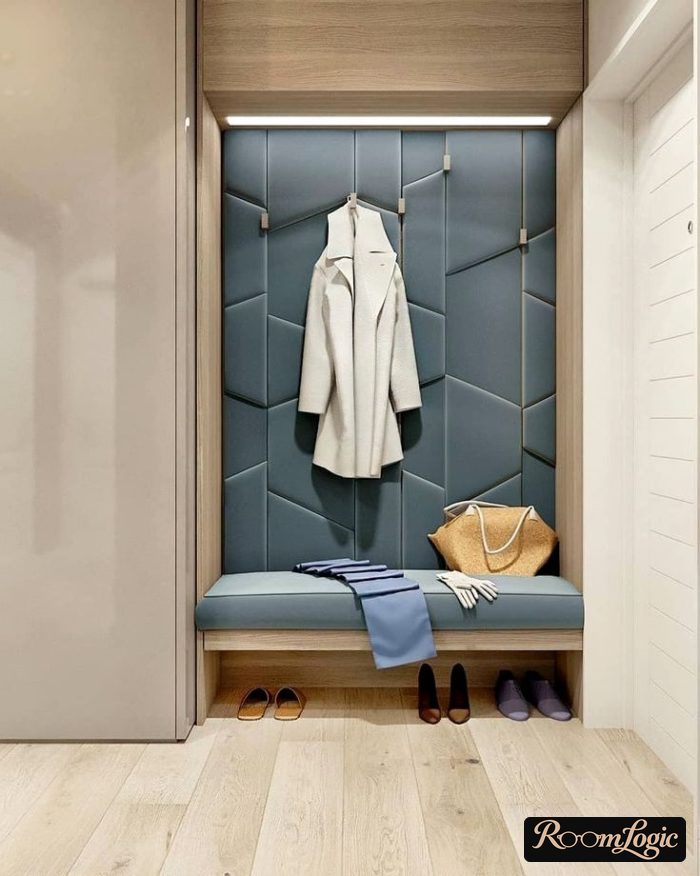 entryway with hidden cabinet lighting