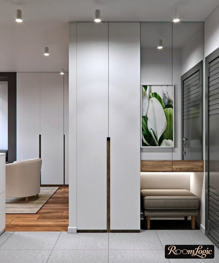 entryway with modern art-deco interior in an apartment
