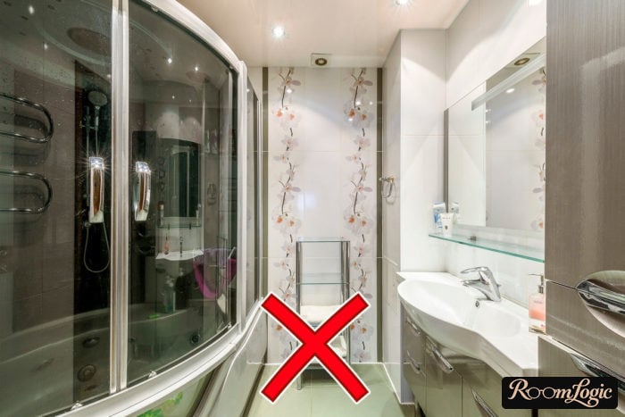 farmhouse designed bathroom with shower