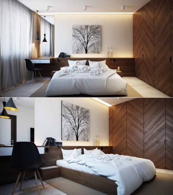 fashionable Scandinavian bedroom