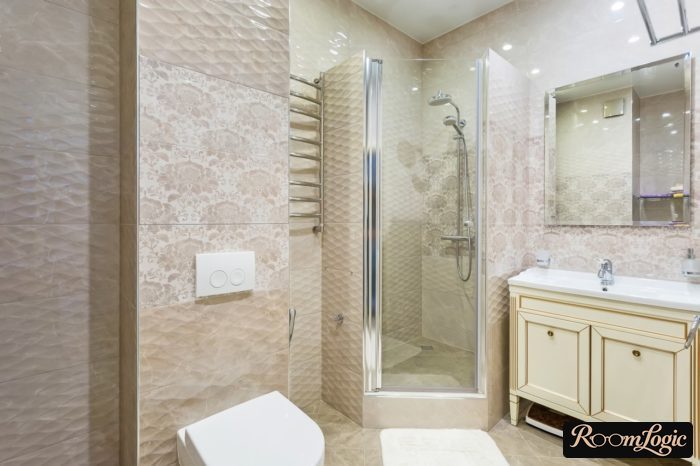 fashionable tile design for bathroom in apartment