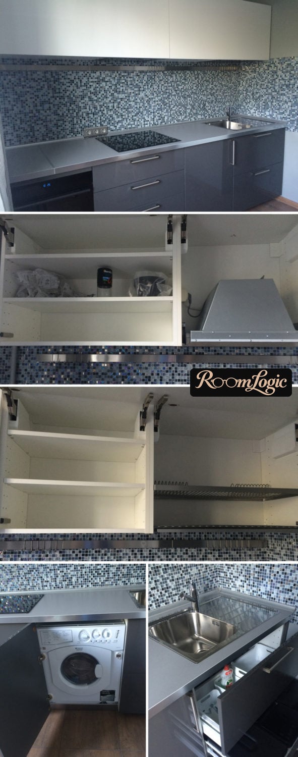 filling upper cabinets and their role in designing a small kitchen
