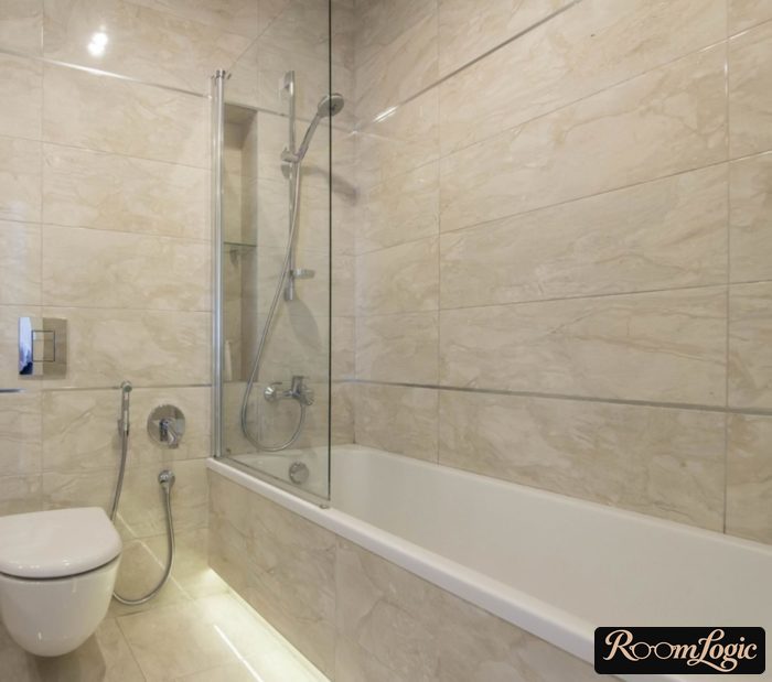 floating bath with bottom lighting