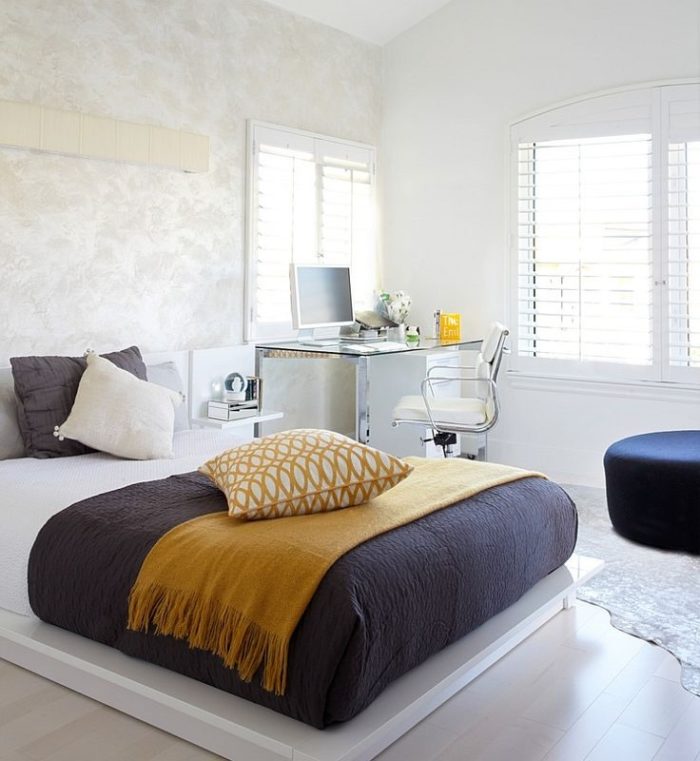 floor bed in minimalism style