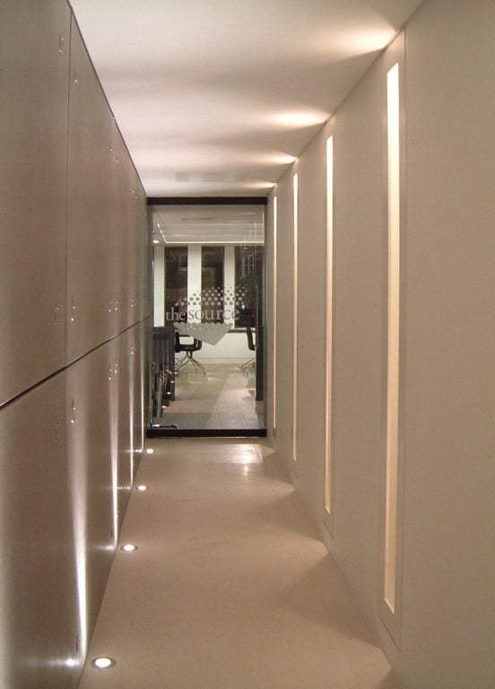 floor lighting in the hallway