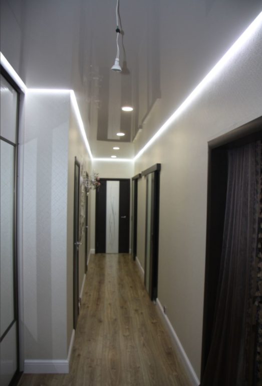 flying glossy stretch ceiling