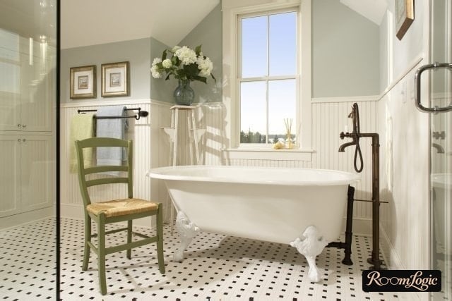French retro provence in the bathroom