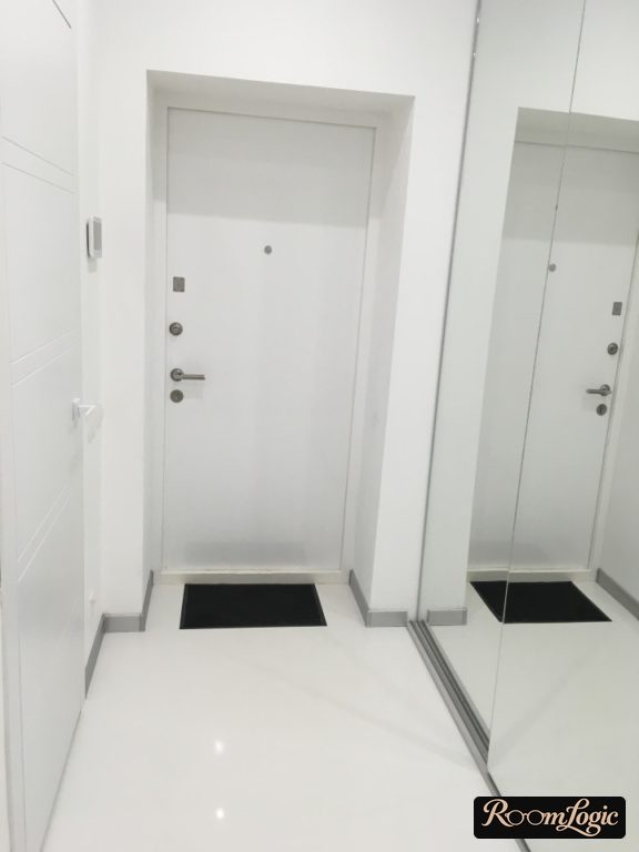 fully white small entryway