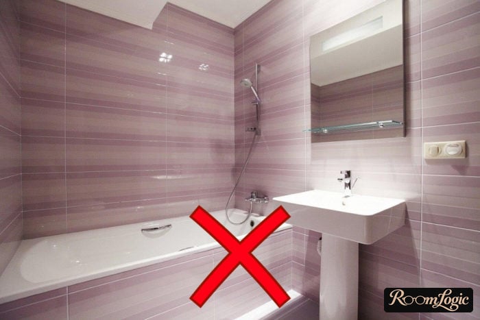 Glossy purple tile for bathroom