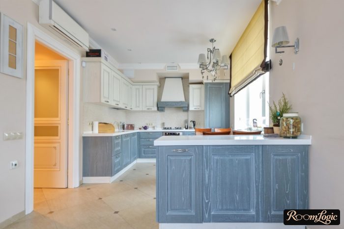 gray-blue matte kitchen