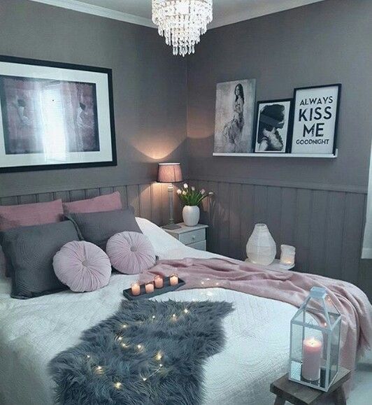 gray color in a girls' room for a teenager