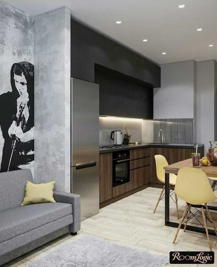 gray colored kitchens in the interior