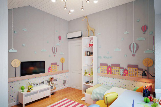 gray design for kids' room