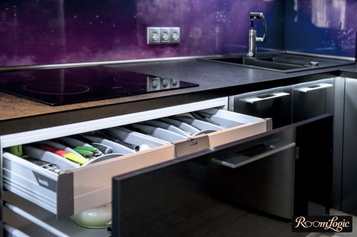 gray high-tech kitchen