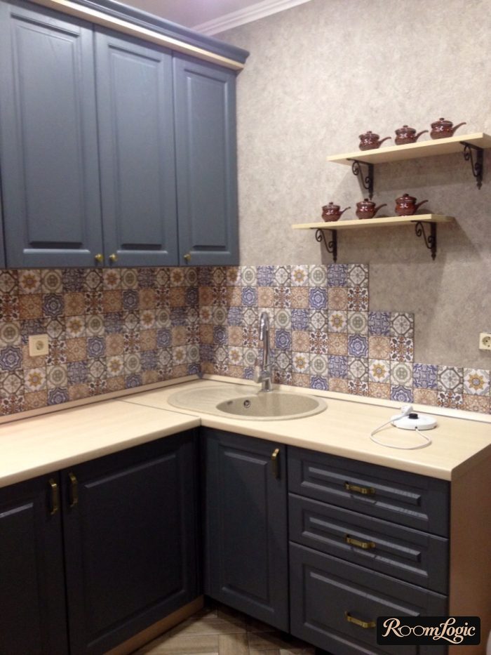 gray kitchen base
