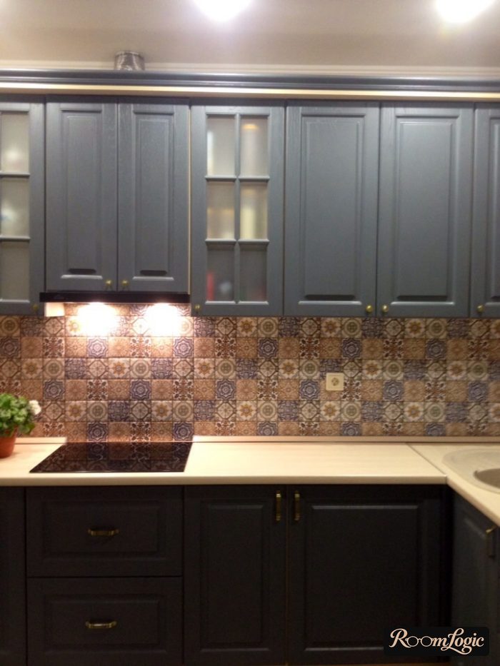 gray kitchen interior