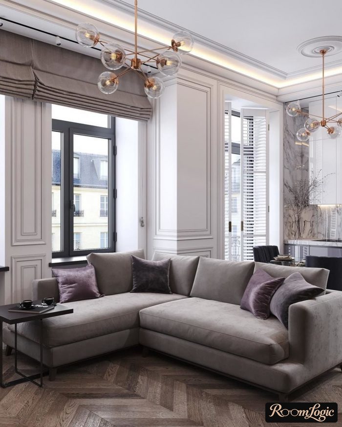 gray living room design