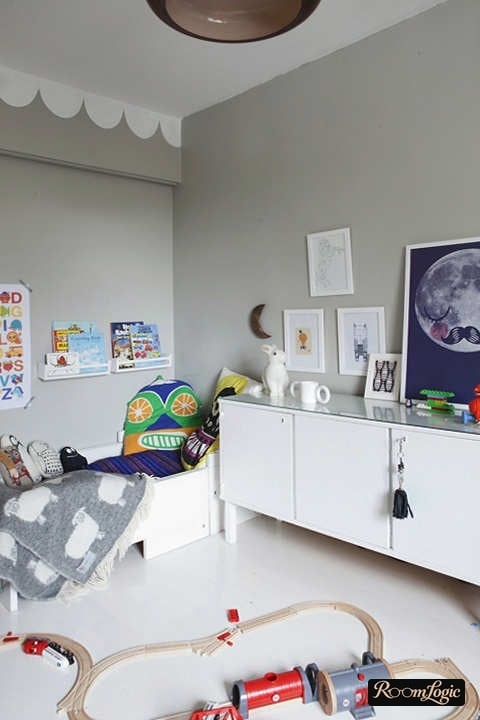 gray walls in kids' room for a 10 year old boy