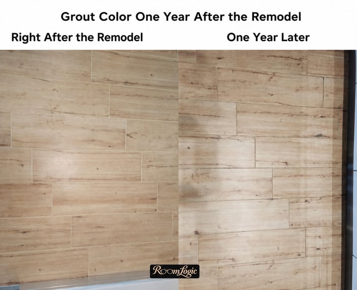 Bathroom tile grout color
