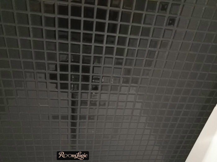 grout color for black glossy mosaic