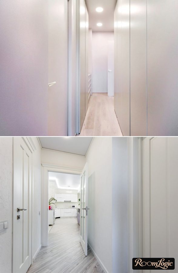 white hallway apartment design