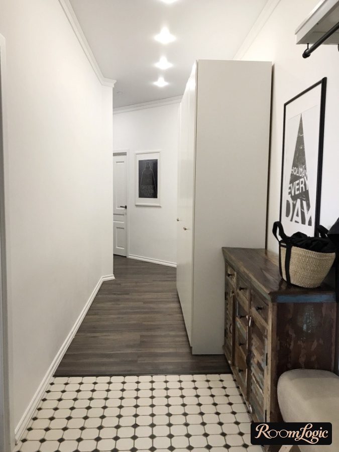 hallway in a light tone apartment