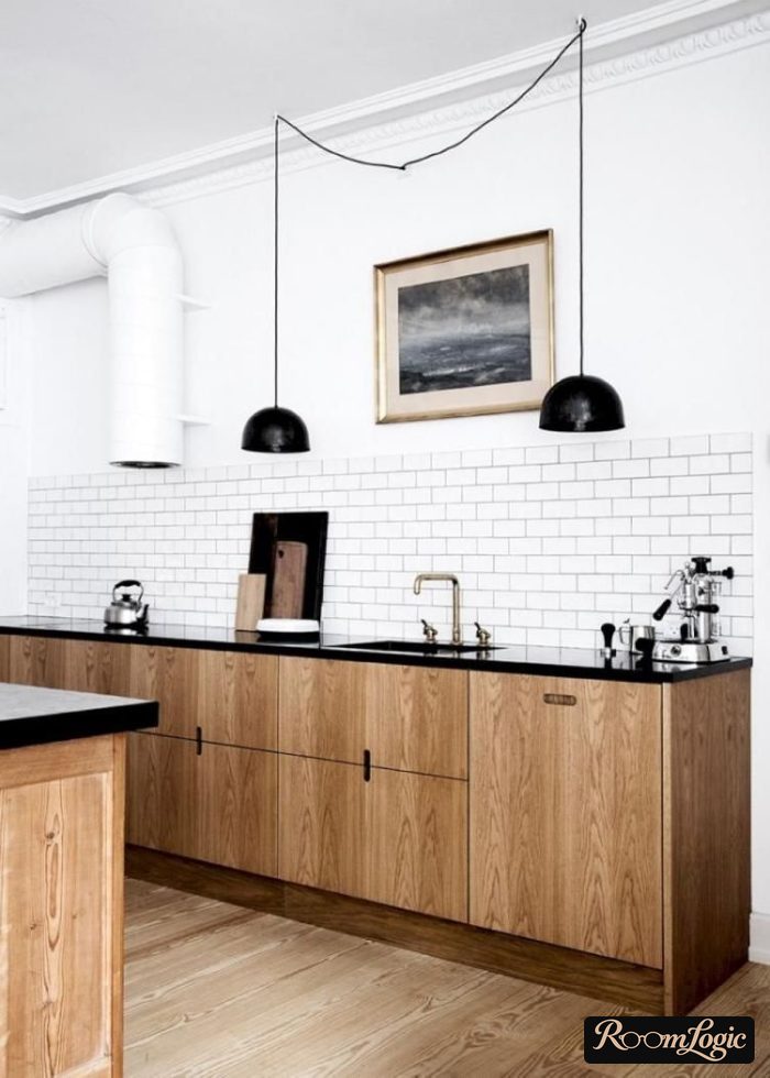 hanging lights in the kitchen without an upper row of cabinets
