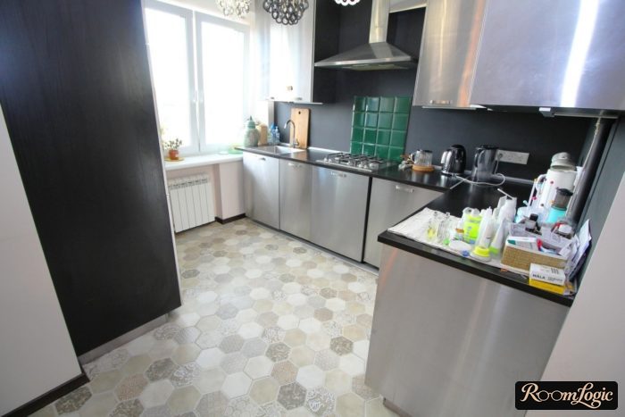 hexagonal tile with pattern for kitchen floor