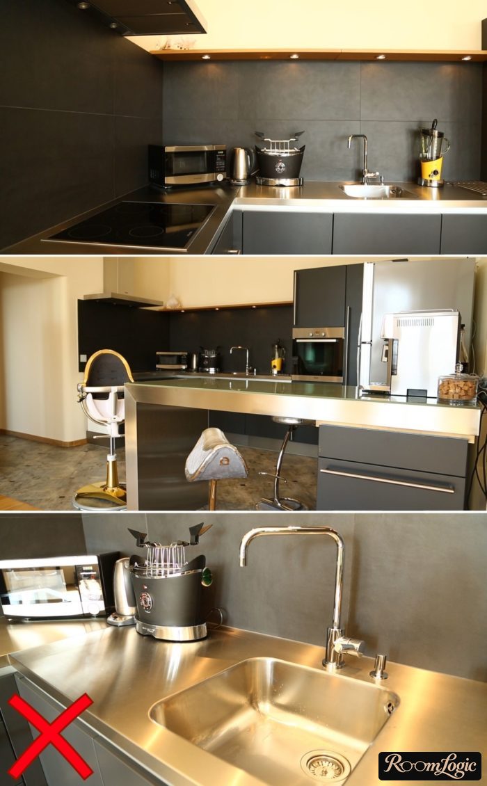 high tech in kitchen interior