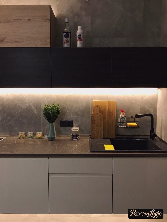 High-tech kitchen interior