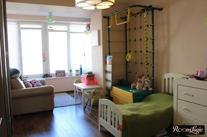 Horizontal zoning in the kids’ room