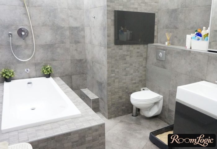 how to choose gray tile for bathroom