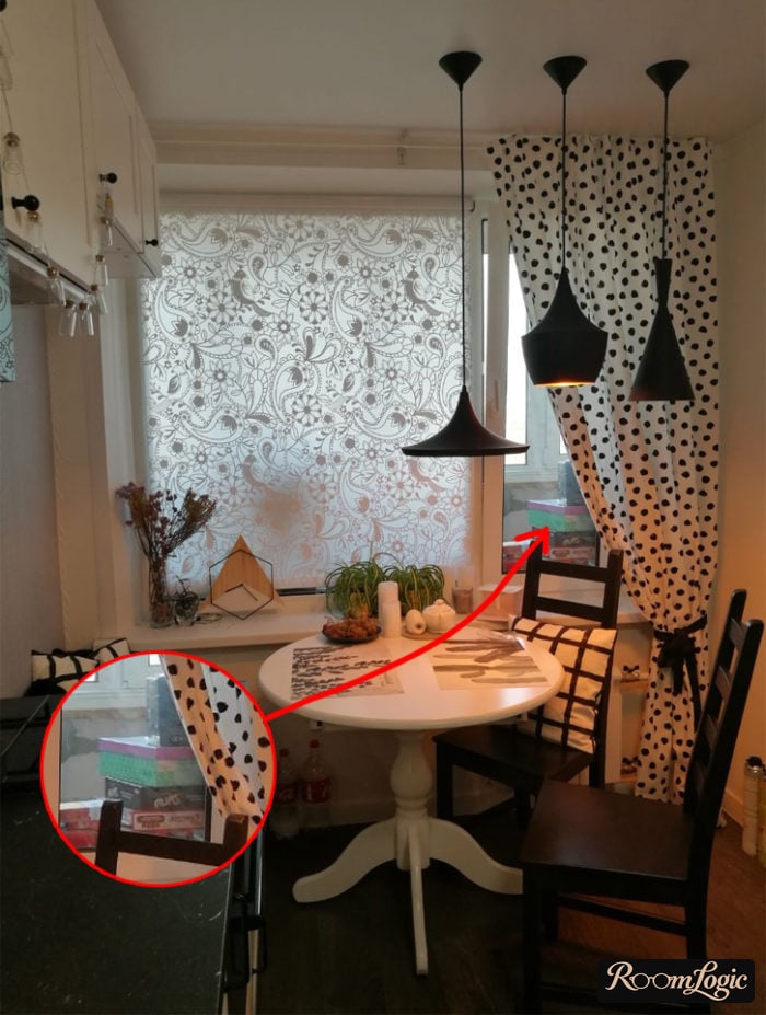 how to hang curtains in a kitchen with a balcony