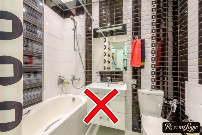 incorrect bathroom finish