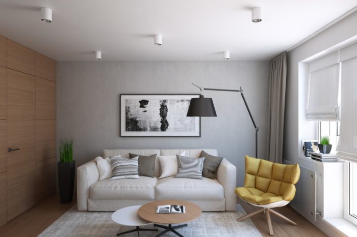 interior of a modern living room 195 square feet